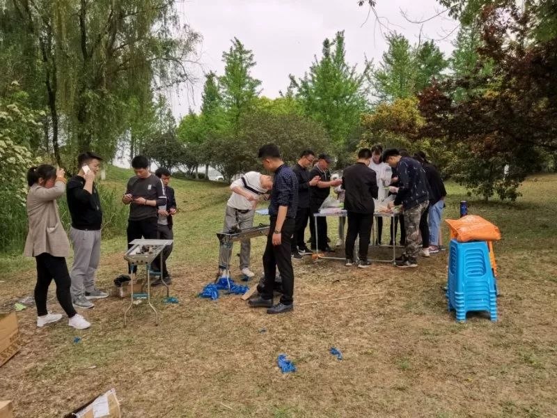 准备烤炉中