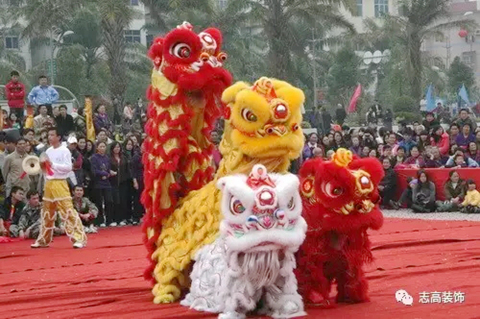 苏州志高装潢 元宵节目舞狮子