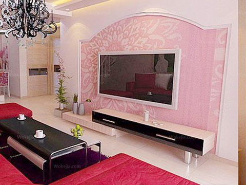 苏州装饰设计公司 红色粉红色背景墙